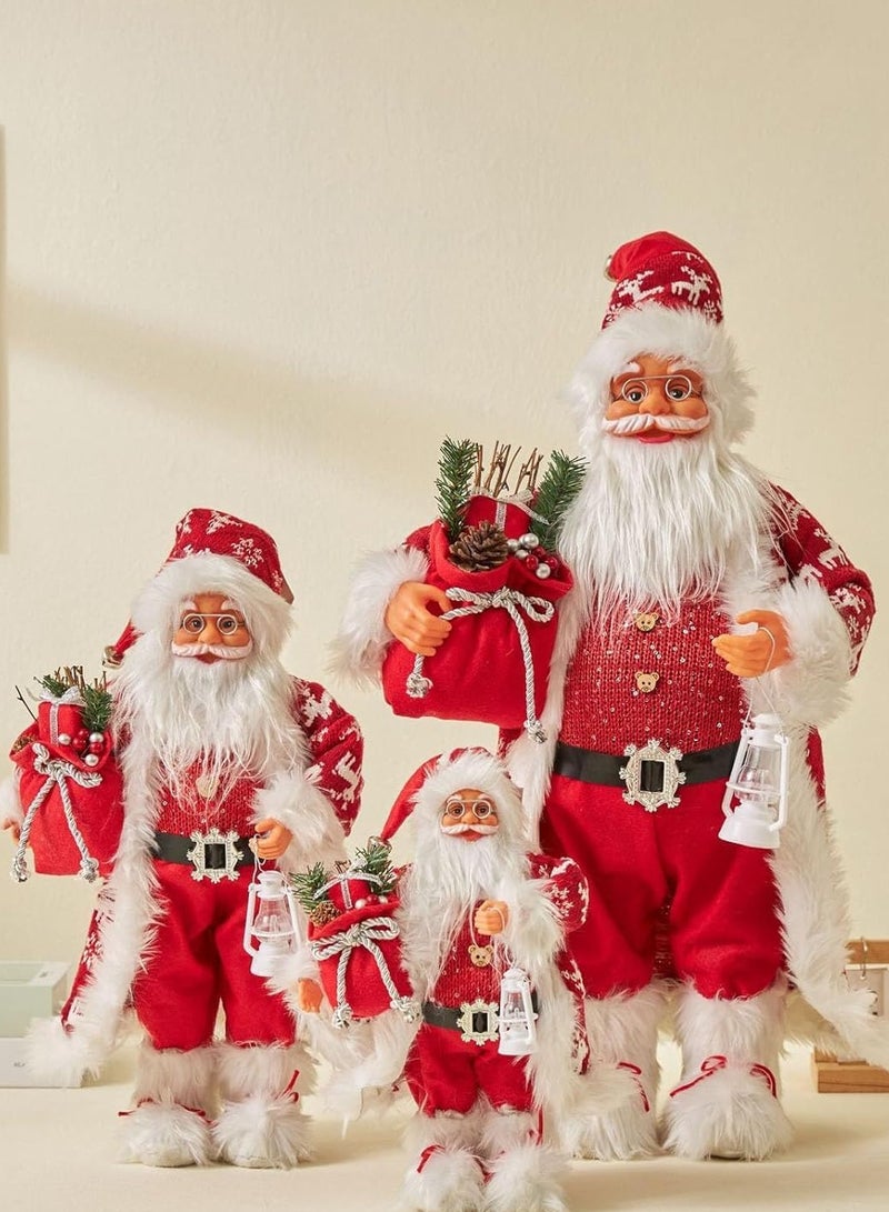 AUTOYSUR 3 قطع من تماثيل سانتا كلوز لعيد الميلاد، دمية سانتا كلوز تقليدية مصنوعة يدويًا، زينة عيد الميلاد لطاولة المكتب المنزلي، زينة حفلات عيد الميلاد، هدية - Image 1