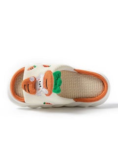 Yoroka Cartoon slippers Cute Animal Shape Slippers,Thick Sole Soft Indoor Outdoor Slippers for Women Rabbit-Orange7  - Image 4