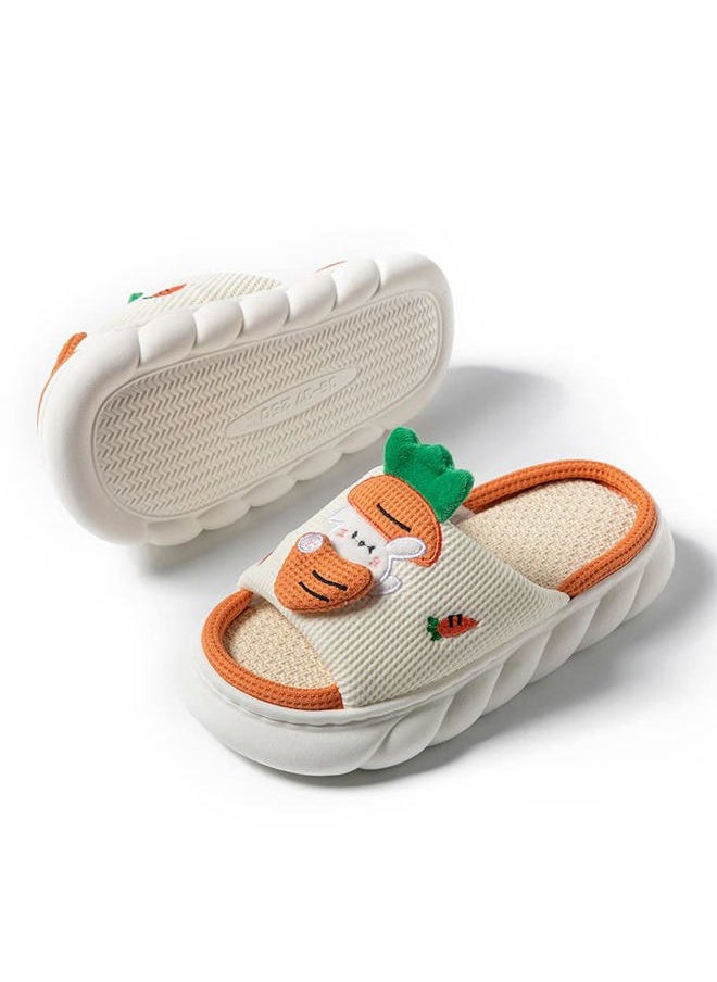 Yoroka - Cartoon slippers Cute Animal Shape Slippers,Thick Sole Soft Indoor Outdoor Slippers for Women Rabbit-Orange7 - Image 1