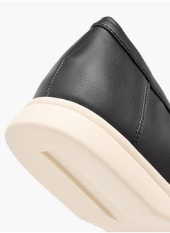 Flora Bella By Shoexpress Women Solid Slip-On Loafers with Metallic Accent Detail  - Image 5