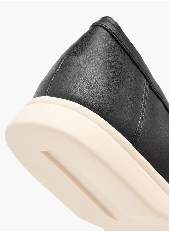 Flora Bella By Shoexpress Women Solid Slip-On Loafers with Metallic Accent Detail  - Image 5
