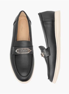 Flora Bella By Shoexpress Women Solid Slip-On Loafers with Metallic Accent Detail  - Image 3