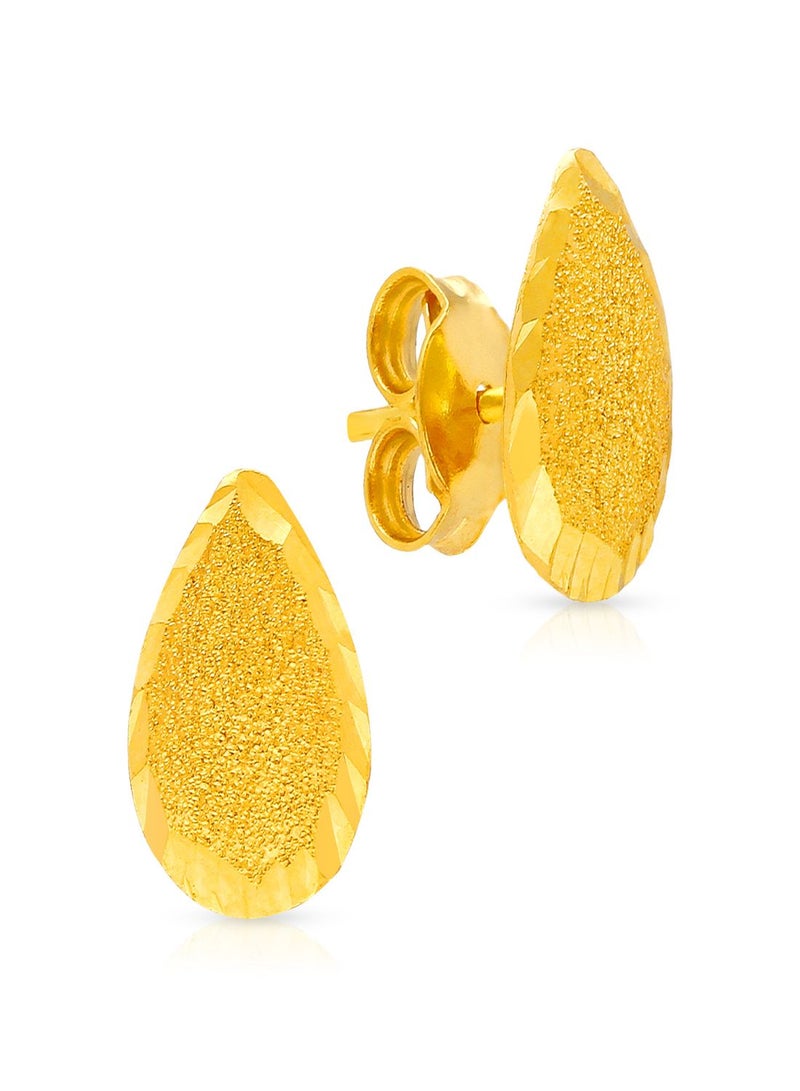 Malabar Gold and Diamonds 22 Karat 916 Purity Studs Style Push Nut Earring for Women AIER238 - Image 1