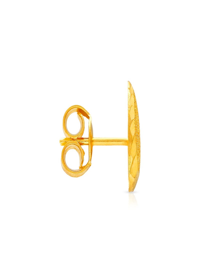 Malabar Gold and Diamonds 22 Karat 916 Purity Studs Style Push Nut Earring for Women AIER238 - Image 2