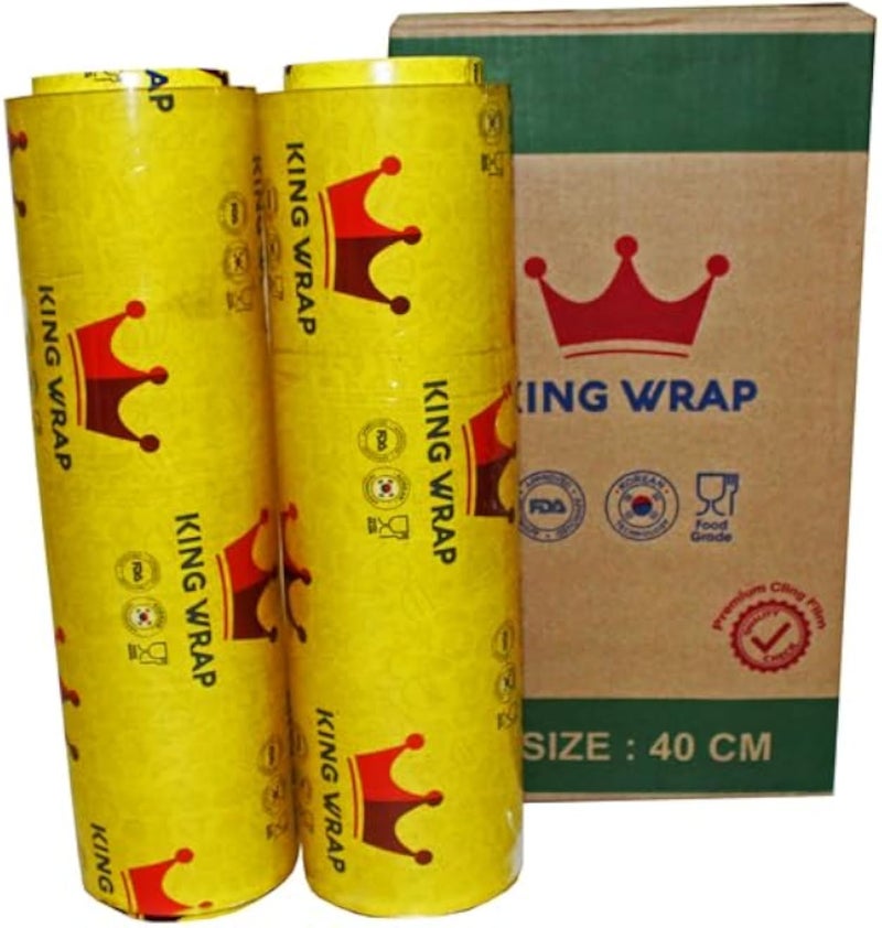 غلاف بلاستيكي لاصق من كينج راب، 40 لفة - لفتان