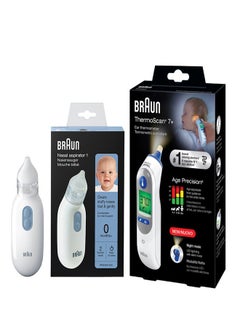 BRAUN Thermoscan 7 Thermometer Plus And Braun Electrical Nasal Aspirator  - Image 1