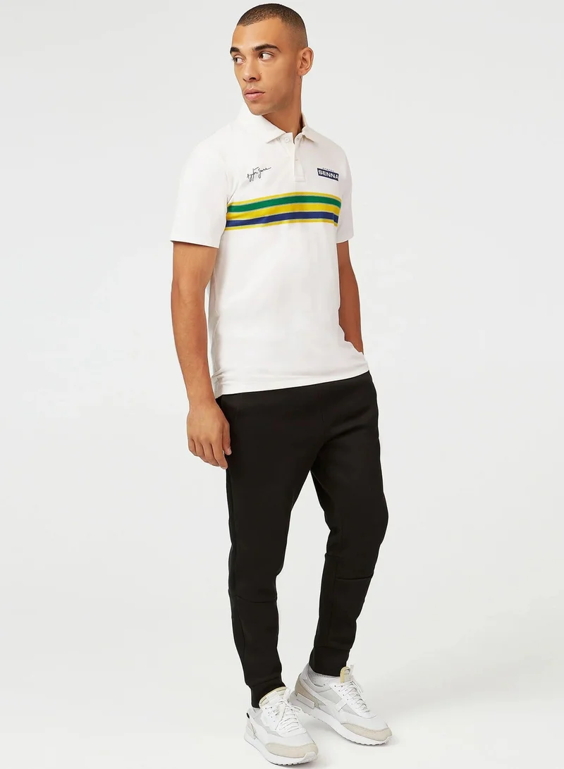 Ayrton Senna  Ayrton Senna Helmet Stripe Polo for Men | Best Price UAE