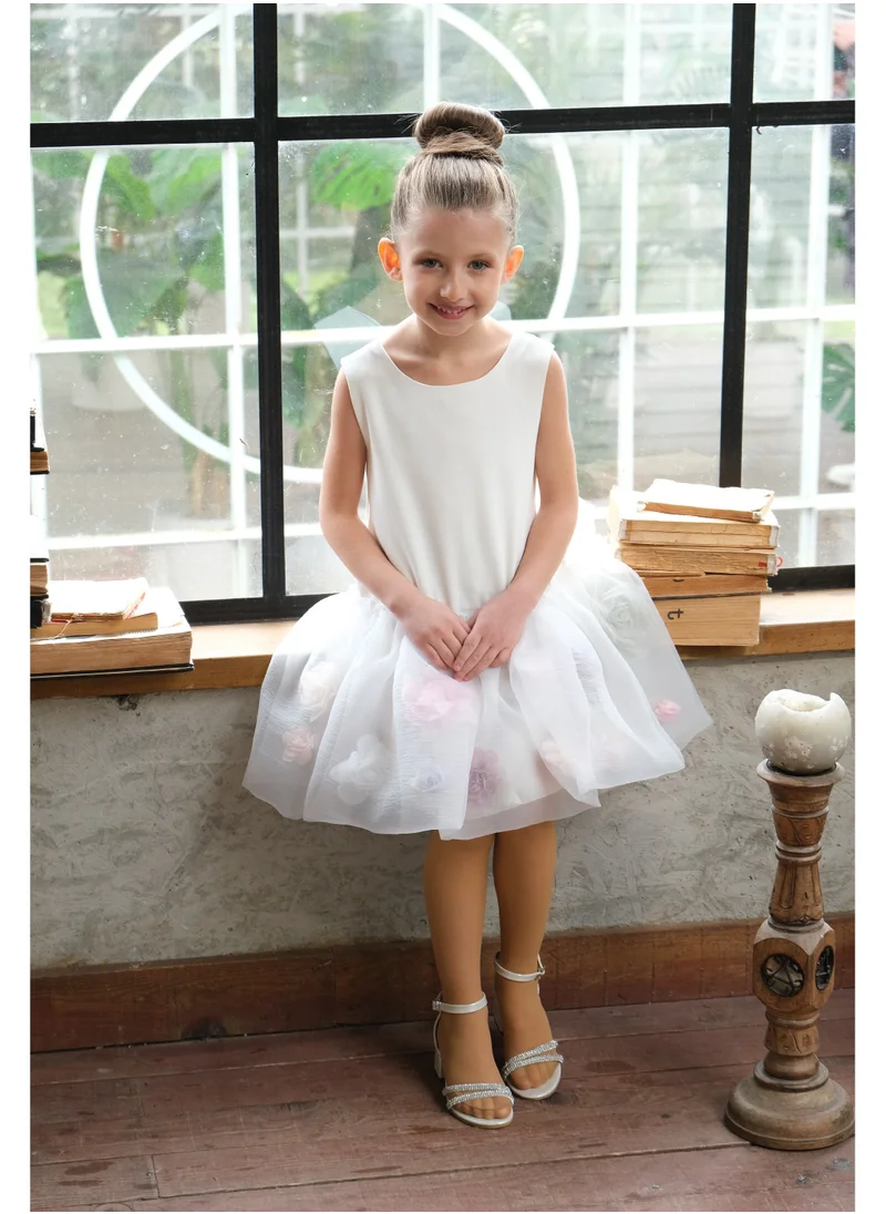 VIA BAMBINO Girls Dress White 3226