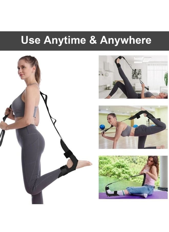 Yoga Stretch Out Strap Multi Loops Adjustable Exercise Band Leg and Calf Stretcher Strap with Adjustable Loops