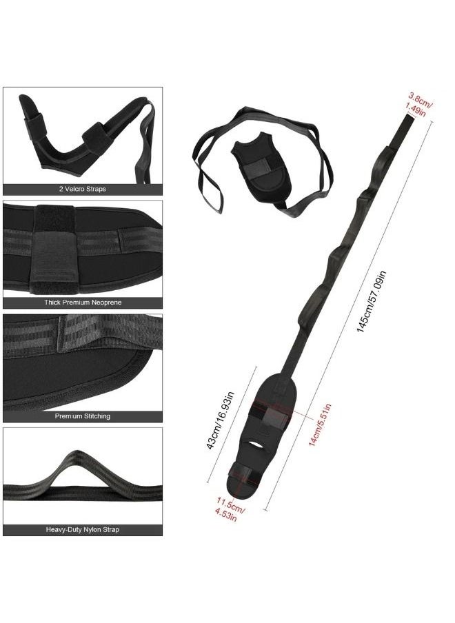 Generic Yoga Stretch Out Strap Multi Loops Adjustable Exercise Band Leg and Calf Stretcher Strap with Adjustable Loops  - Image 2