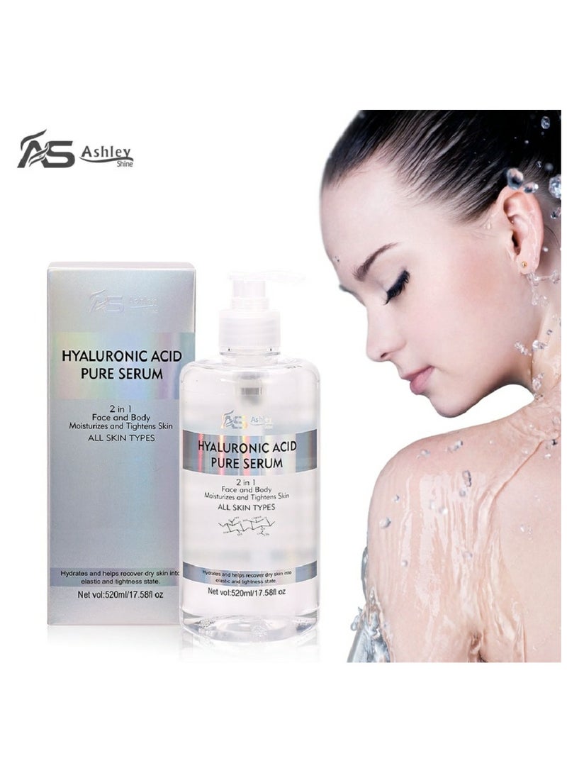 آشلي مصل حمض الهيالورونيك النقي 2 في 1 لترطيب الوجه والجسم وشد البشرة 520 مل - Image 2