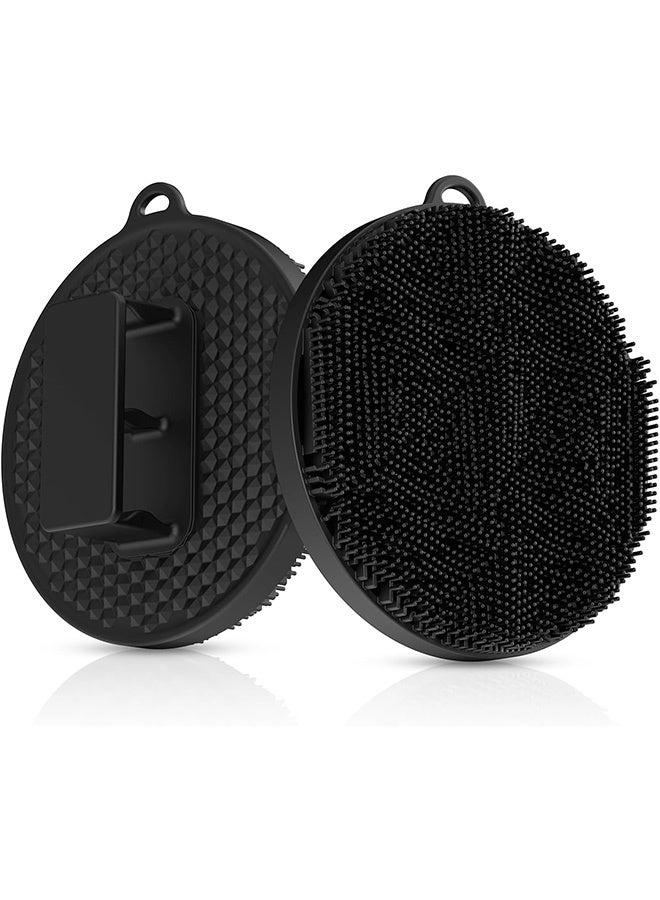 ليفة استحمام سيليكونية، ليفة تقشير لطيفة للجسم في الحمام، مصنوعة من السيليكون مع شعيرات جلدية سهلة الاستخدام، تدوم طويلاً، وأكثر صحية من ليفة الاستحمام التقليدية. - Image 2