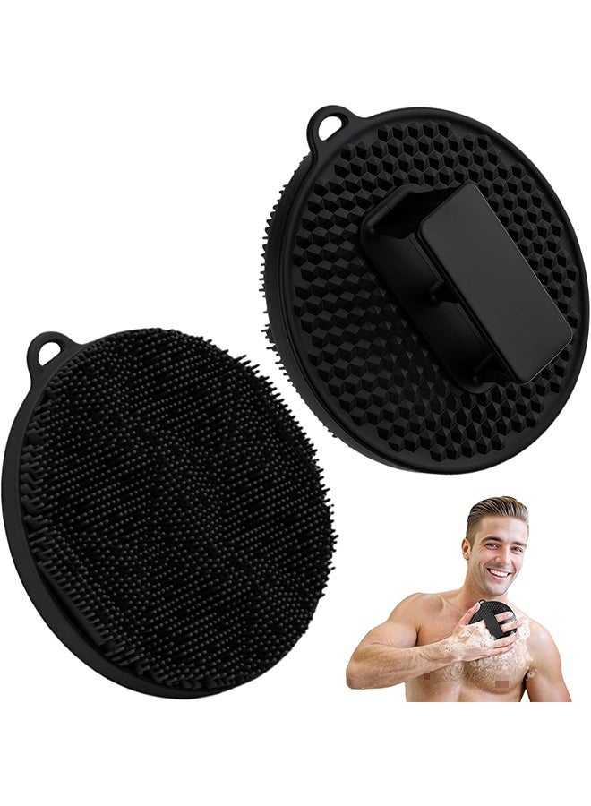 ليفة استحمام سيليكونية، ليفة تقشير لطيفة للجسم في الحمام، مصنوعة من السيليكون مع شعيرات جلدية سهلة الاستخدام، تدوم طويلاً، وأكثر صحية من ليفة الاستحمام التقليدية. - Image 1