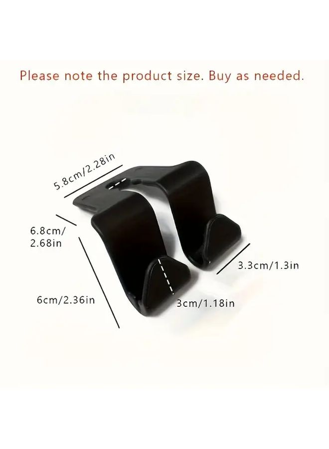 Heavy Duty Car Seat Rear Hook Black 2 Pack Space Saving Organizer For Worry Free Travel - Image 2