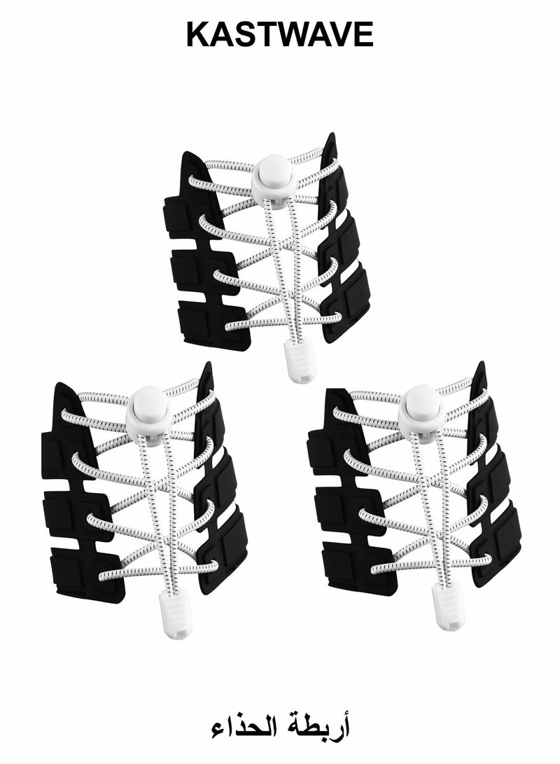 كاست ويف أربطة أحذية مرنة بدون رباط، مقاس واحد يناسب جميع أحذية البالغين والأطفال - Image 1