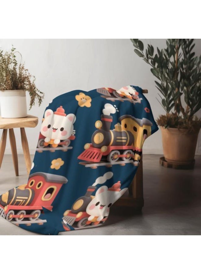 عام بطانية رقيقة من الفانيلا الكرتونية للأطفال والرضع (دافئة ومريحة، ومناسبة للنوم والألعاب) 70 سم * 100 سم - Image 5