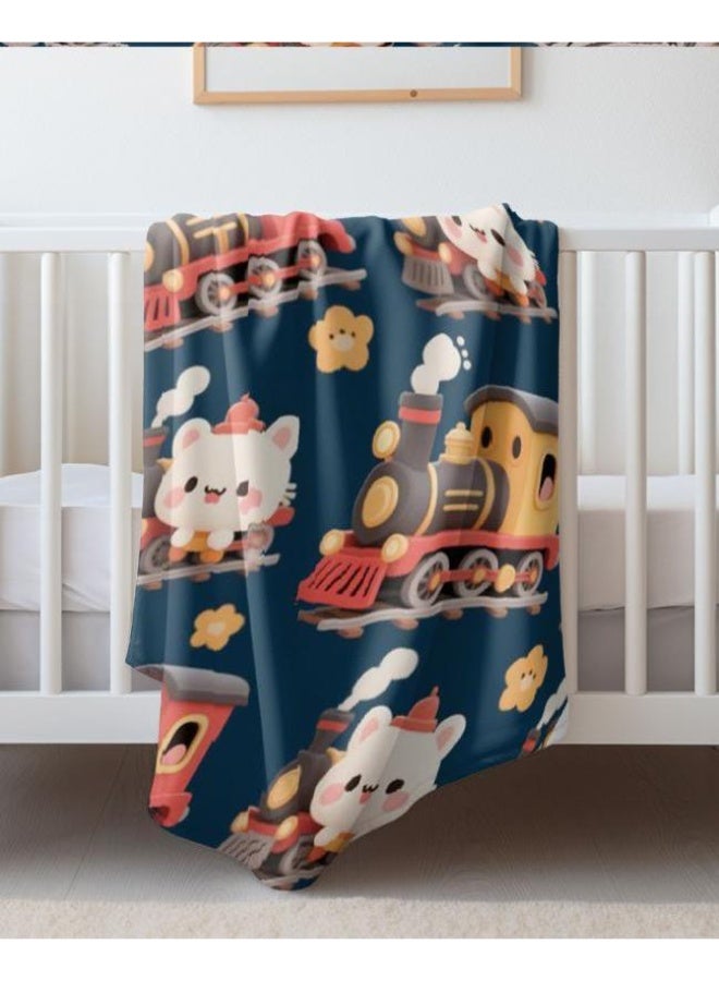 عام بطانية رقيقة من الفانيلا الكرتونية للأطفال والرضع (دافئة ومريحة، ومناسبة للنوم والألعاب) 70 سم * 100 سم - Image 2