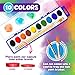 Kiggos 10Color Water Color Paint Sets for Kids 30 Pack Bulk Watercolor Paint Set Washable Acuarelas Watercolor Palette Mini Paint Sets for Kids Party Favor Classroom Water Paint Kit 2 Wood Brushes Included - Image 4