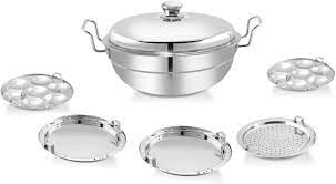 EMINENT TRADERS 5 plate sandwich or induction bottom multi kadai 14 idli Induction Idli Maker (5 Plates, 14 Idlis) - Image 1