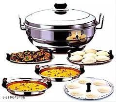 EMINENT TRADERS 5 plate sandwich or induction bottom multi kadai 14 idli Induction Idli Maker (5 Plates, 14 Idlis) - Image 4
