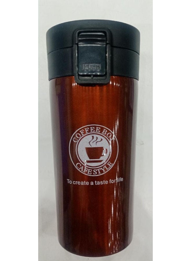 NIBEMINENT Thermal Bottle Coffee Mug Travel Portable Stainless Steel Water Multicolour 370ml - Image 4