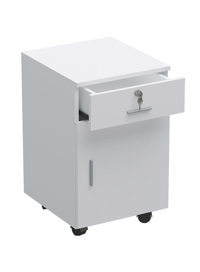 Mahmayi ME 1D1D Mobile Pedestal Melamine Finish - White - Image 1