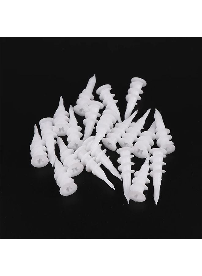 20Pcs 13x42mm Self Drilling Plastic Drywall Anchors Kit With Installation Pins - Image 1