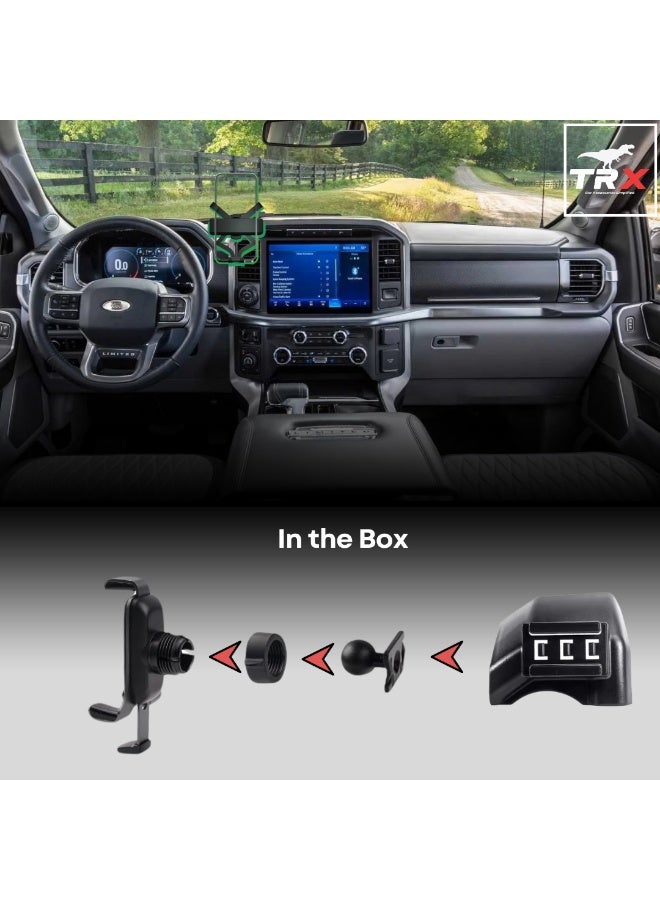 TRX AUTO Car Phone Holder For Ford F150 2021-2025 | Multimedia Screen Fixed Bracket Base Car Phone Holder | Accessories Fit for Ford F150 - Image 4