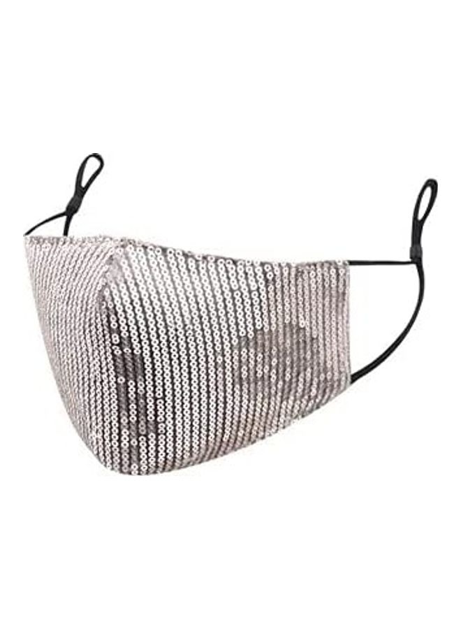 NIBEMINENT Reusable Anti-Dust Sequins Face Mask For Party 