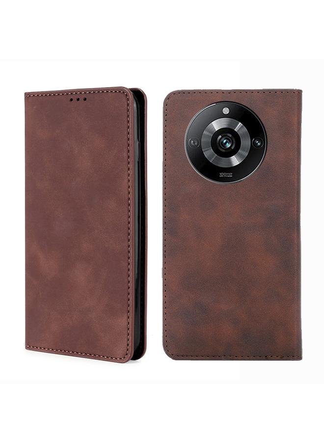 اس-توب جراب لهاتف Realme 11 Pro 5G / 11 Pro+ 5G جراب هاتف جلدي مغناطيسي بملمس الجلد - Image 1