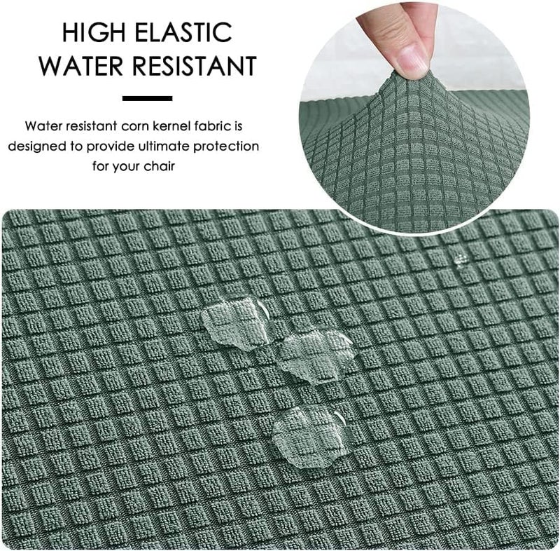 Office Chair Cover, 1Pair Stretch Jacquard Office Computer Chair Seat Covers, Removable Washable Anti-dust Desk Chair Seat Cushion Protectors for Office Computer Chairs (Not Chair Include) (Cyan) - Image 3