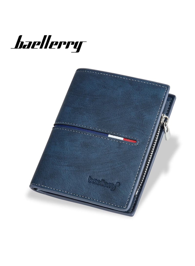 Baellery Mens Wallet RFID Blocking Bifold Casual Wallet with Zipper Coin Pocket, Large Capacity Zip Casual Men Purse - Image 1