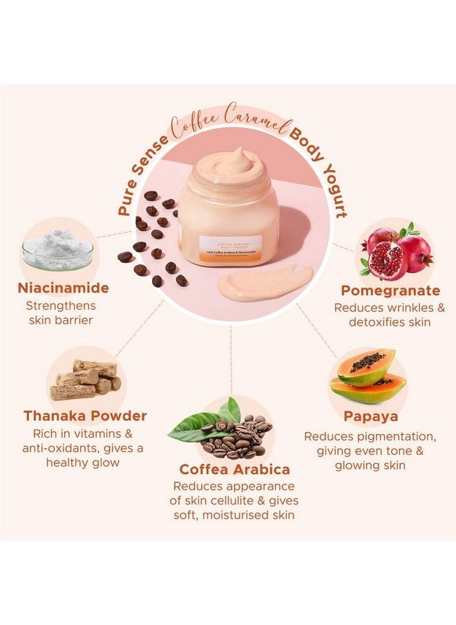 PureSense Body Yogurt Coffee Caramel With Coffee Arabica & Niacinamide ; For Deeply Nourished & Moisturised Skin ; All Skin Types ; 160Ml  - Image 4