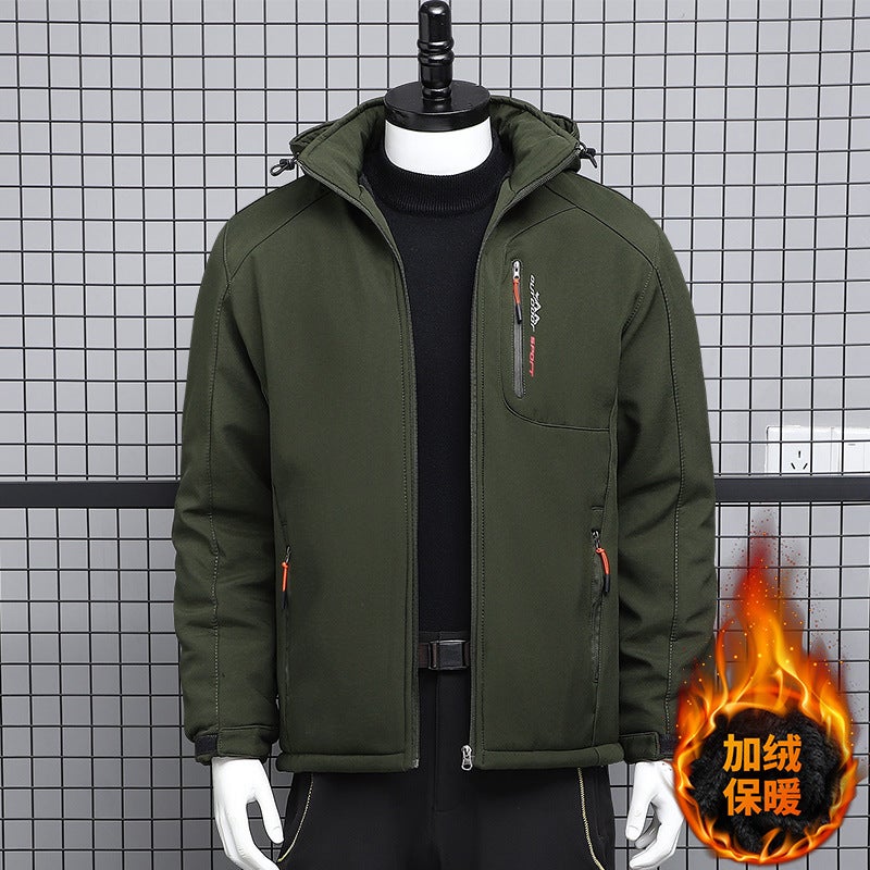 Men'S And Women'S Thickened Cotton-Padded Clothes Fashion Couple'S Sports Cotton-Padded Clothes Korean-Style Casual Loose Solid Color Top Coat - Image 2