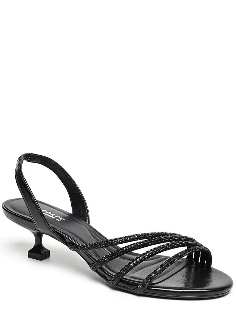 كابلي صنادل بكعب ستيليتو بحزام خلفي