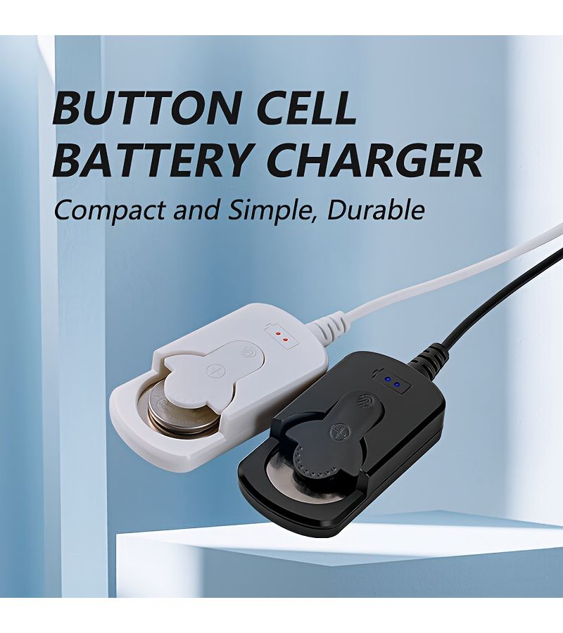 White LIR2032 Charger With 5pcs Rechargeable Batteries Replacing CR2032 - Image 4