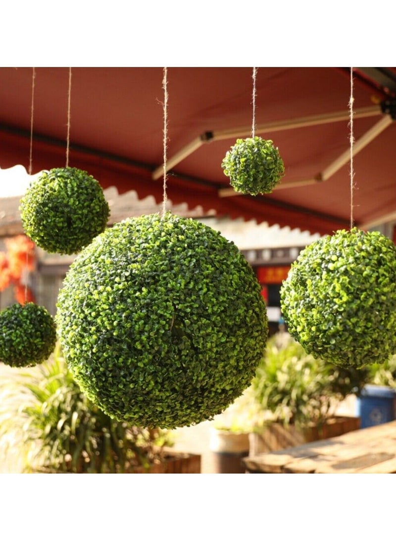 LINGWEI Artificial Topiary Ball Fake Grass Ball Garden Decoration Item Green Plant Dome Ball - Image 3