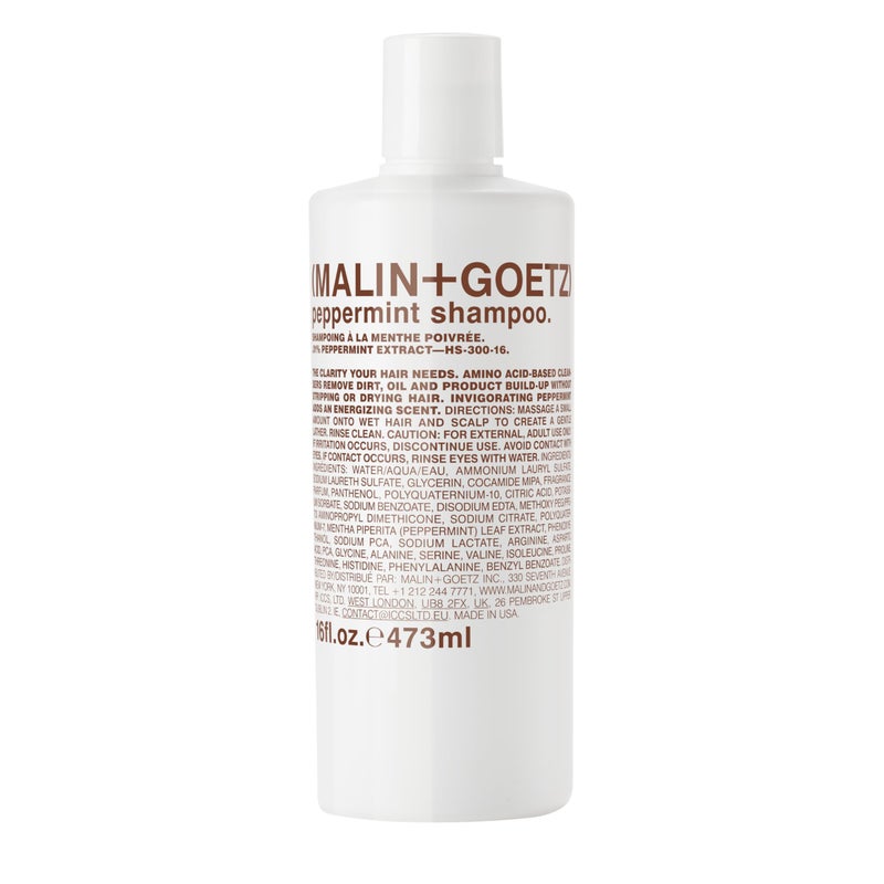 (MALIN+GOETZ) Malin + Goetz Peppermint Shampoo, 16 Fl. Oz. - Men & Women Clarifying Shampoo, Natural Hair Shampoo to Cleanse & Hydrate, Scalp Shampoo Treatment for All Hair Types, Vegan & Cruelty-Free - Image 1