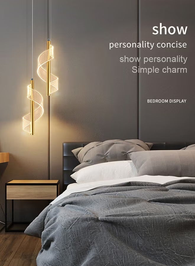شاربدو مصابيح معلقة بمصابيح LED شمالية إضاءة داخلية معلقة للمنزل بجانب السرير في غرفة المعيشة ديكور غرفة المعيشة طاولات الطعام ممر إضاءة حديثة، إضاءة دافئة - Image 1