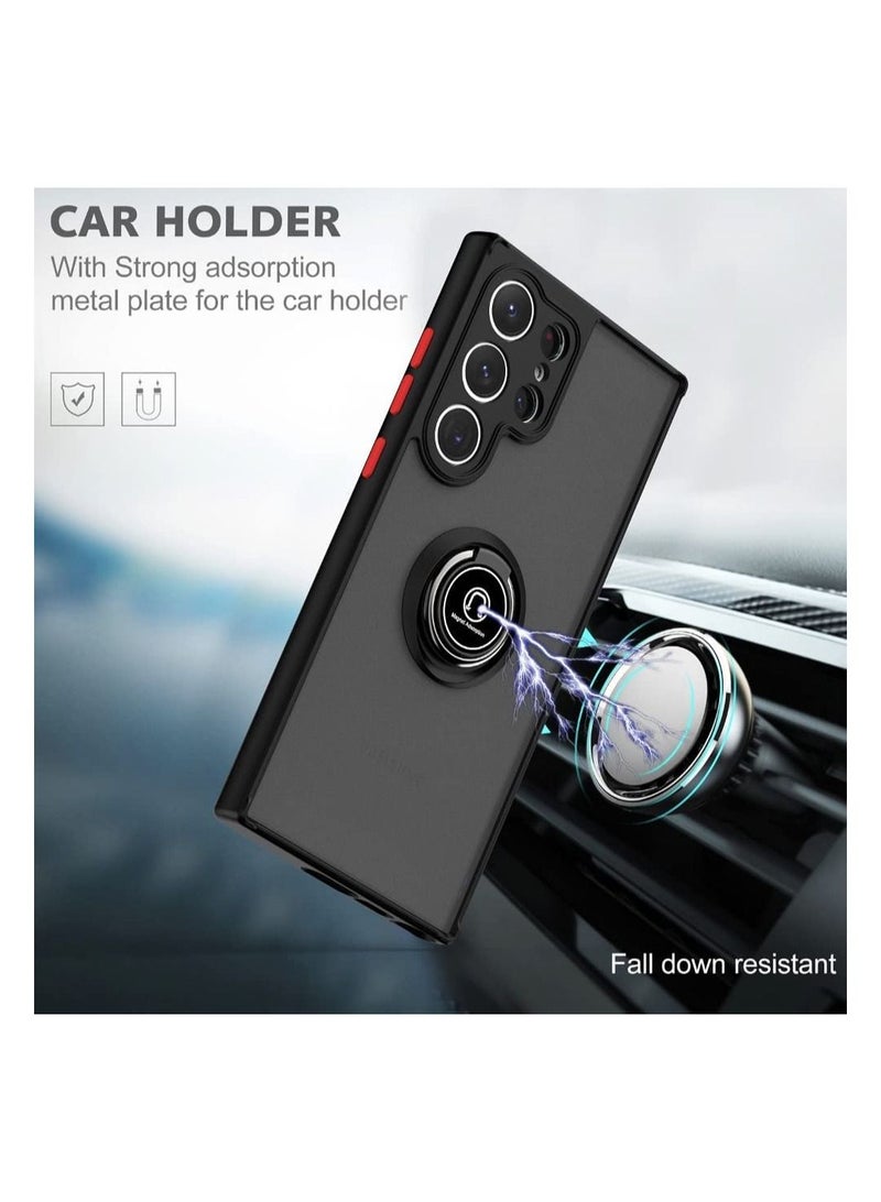 Samsung Galaxy S23 Ultra Case, Protective Back Cover Metal Ring Case for Samsung S23 Ultra Blue - Image 2