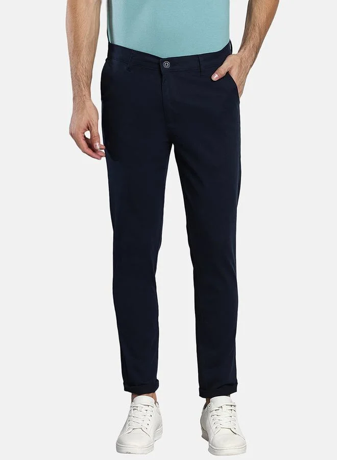 Dennis Lingo Solid Mid Rise Cotton Chino Trouser by Styli