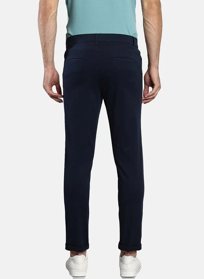 Dennis Lingo Solid Mid Rise Cotton Chino Trouser by Styli