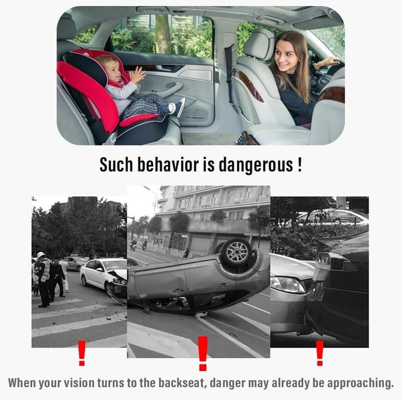 BIGTHREE Car Mirror for Baby, HD 360°Clip Fixing Baby Car Mirror for Windshield, Dashboard, Essential Car Interior Accessories Babys Mirror for Car Seat Rear Facing(Retaining Clip) - Image 3
