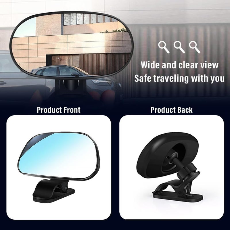 BIGTHREE Car Mirror for Baby, HD 360°Clip Fixing Baby Car Mirror for Windshield, Dashboard, Essential Car Interior Accessories Babys Mirror for Car Seat Rear Facing(Retaining Clip) - Image 5