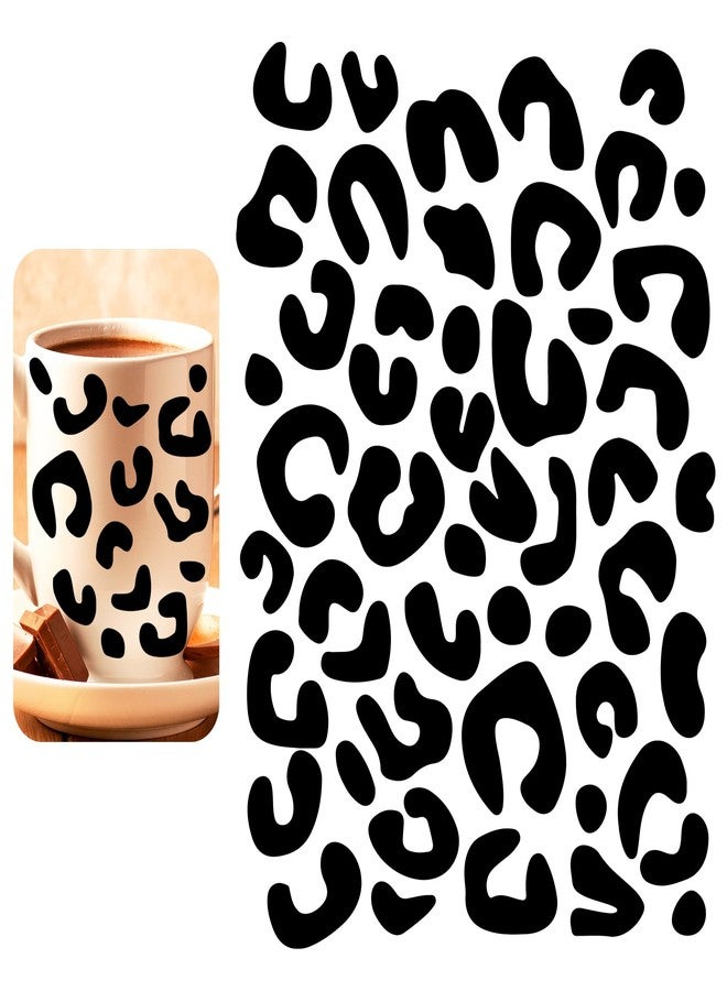 thovorrnl Leopard Print Vinyl Decal Leopard Pattern Wall Stickers, Animal Print Irregular Dots Leopard Spots Decals for Kids Bedroom Nursery Living Room Home Decoration (Small) - Image 1