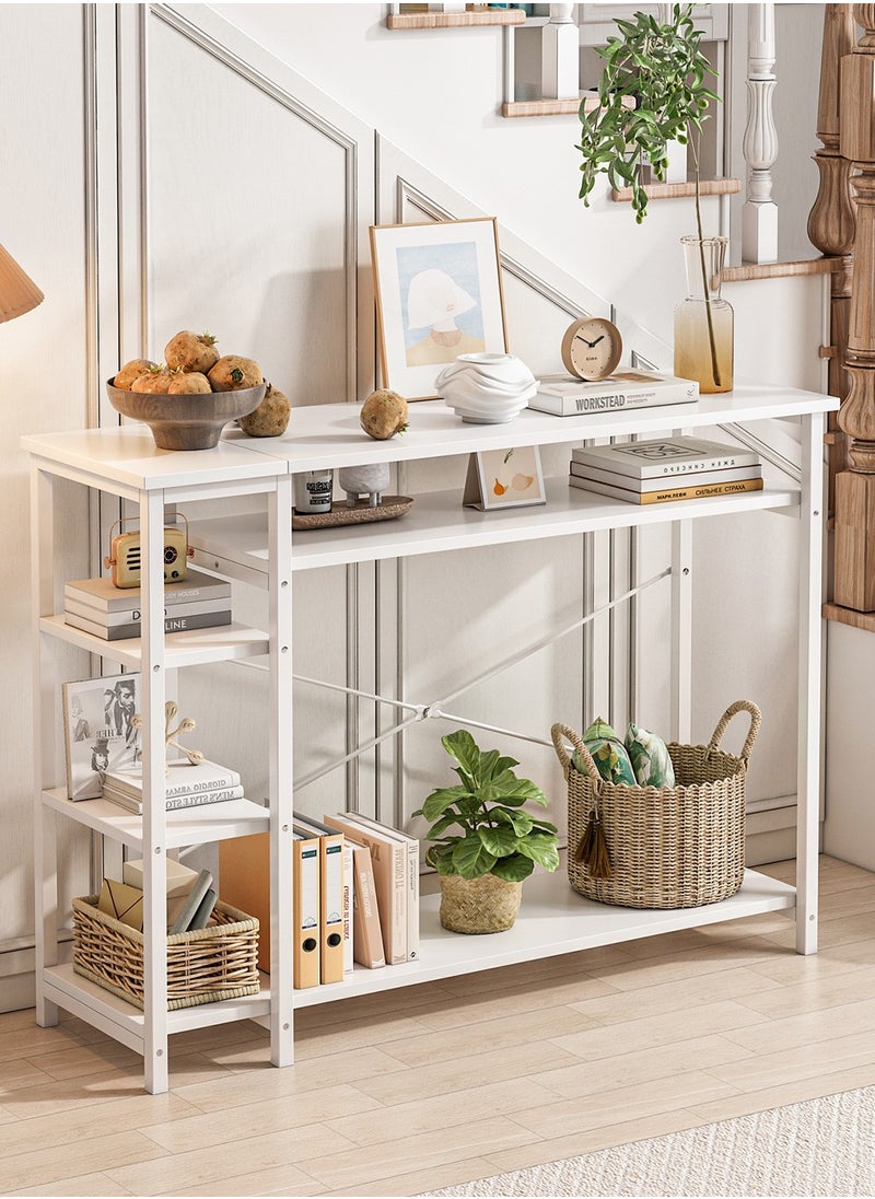 Lafulaifu 130*35*90cm Sofa Table, Extra Long Console Table, Entryway Table with Storage Layer, Hallway Entry Table for Foyer  - Image 1