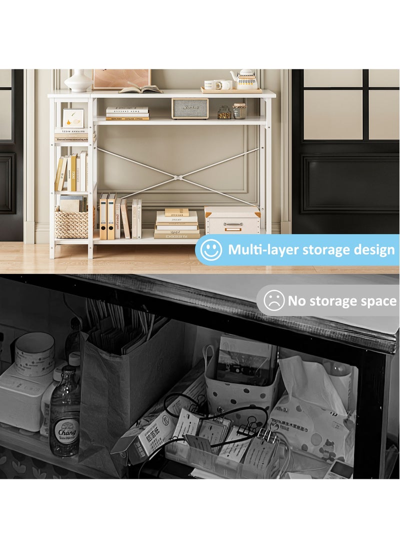 Lafulaifu 130*35*90cm Sofa Table, Extra Long Console Table, Entryway Table with Storage Layer, Hallway Entry Table for Foyer  - Image 4