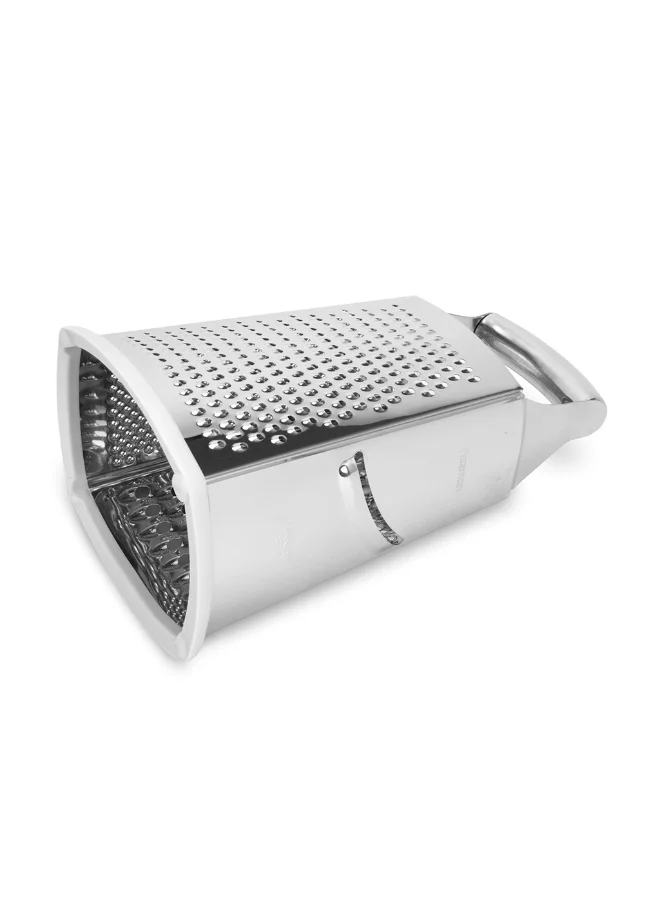 Fissman  10inch - 4-Sided Grater 24cm Stainless Steel, Multipurpose Kitchen Tool for Cheese, Vegetables, Fruits, and Zest  | Best Price UAE