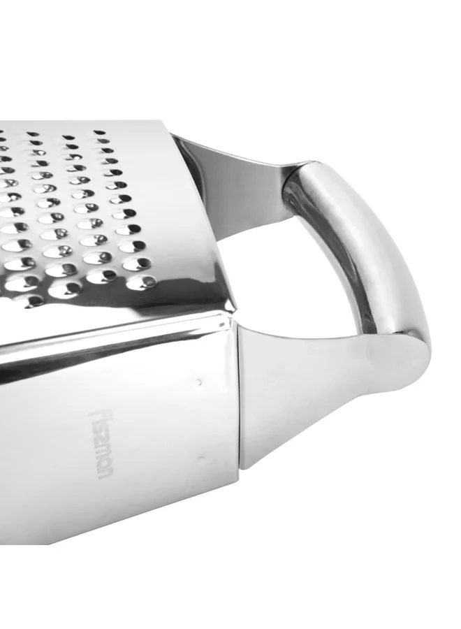 Fissman  10inch - 4-Sided Grater 24cm Stainless Steel, Multipurpose Kitchen Tool for Cheese, Vegetables, Fruits, and Zest  | Best Price UAE