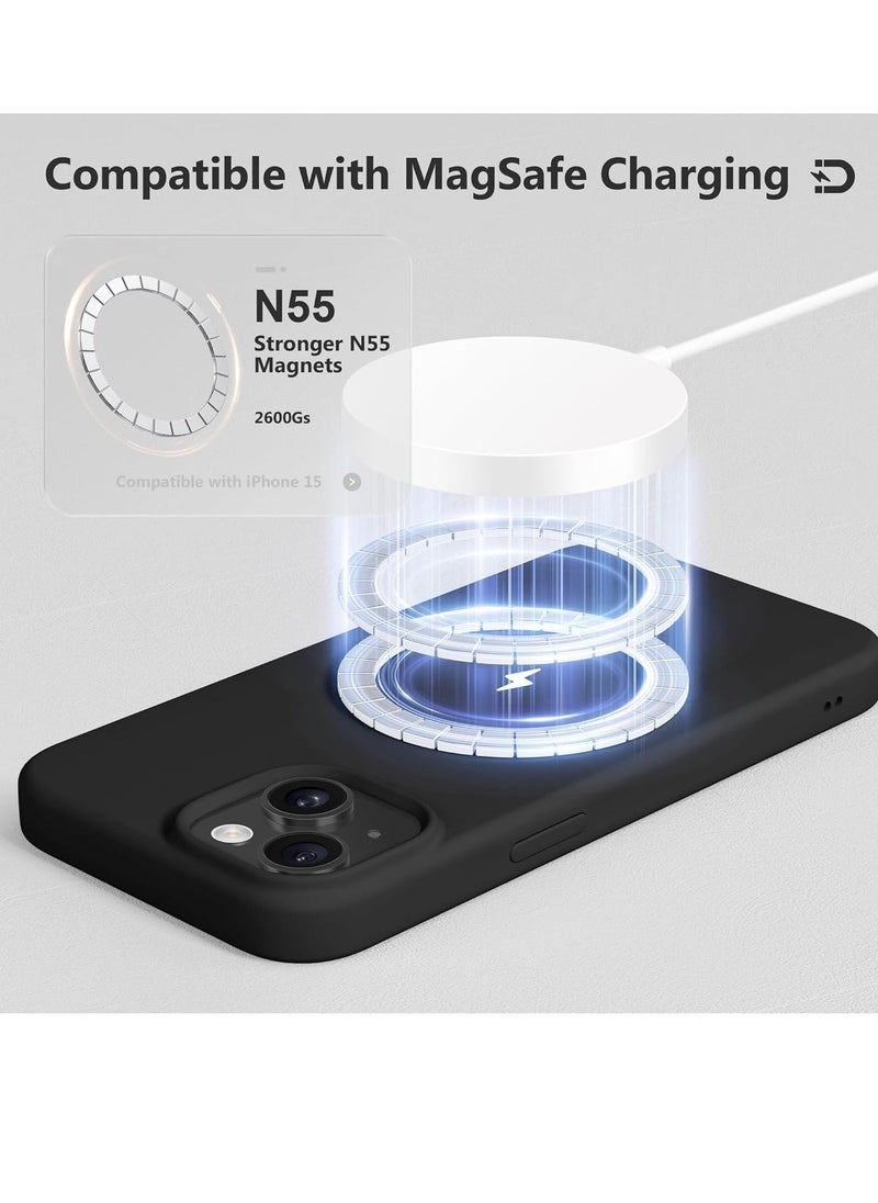 Raxoom ELTRAZONE 5-in-1 Magnetic iPhone 15 Case – Black, Slim Skin-Like Silicone, MagSafe-Compatible with 2x Screen Protectors and Camera Lens Protectors - Image 3